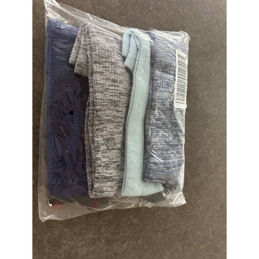 Tommie Copper 4PK OTC Compression Socks Blue Grey Large 2715UR4PK04-NAVYP NIP